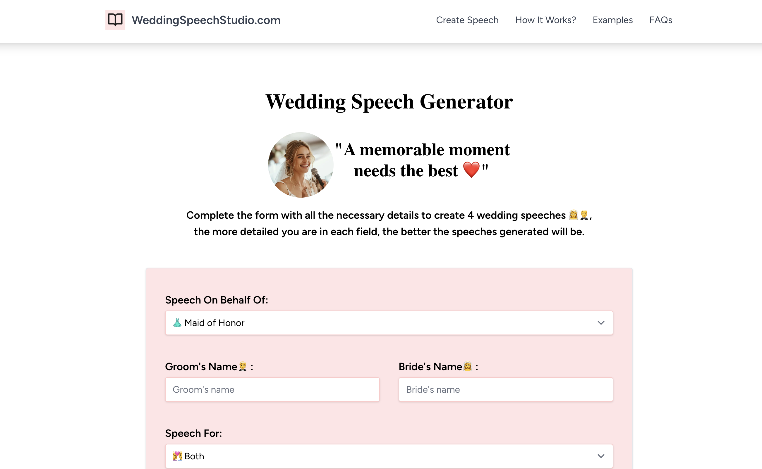 Wedding Speech Studio