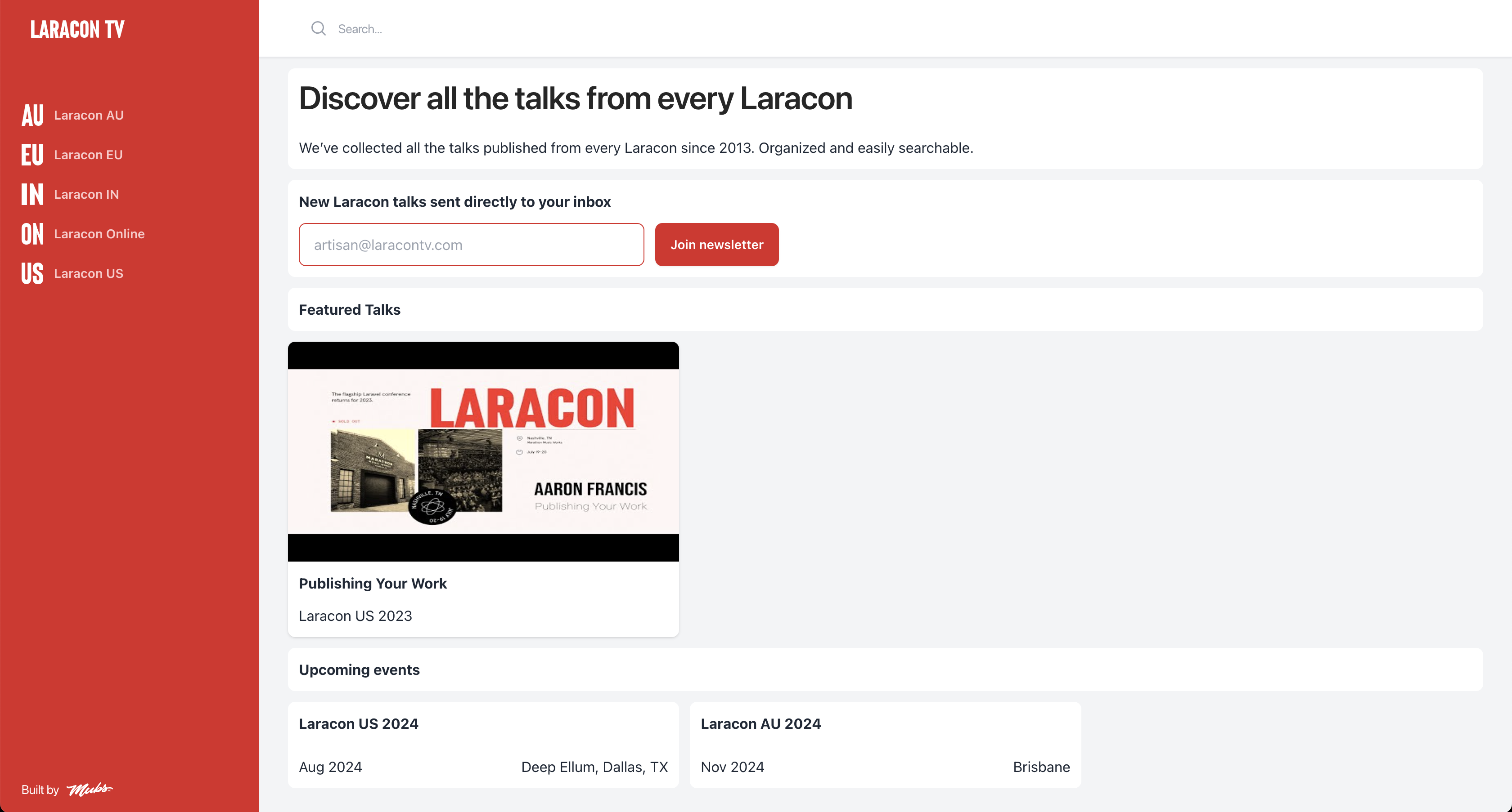 Laracon TV: Discover all the talks from every Laracon